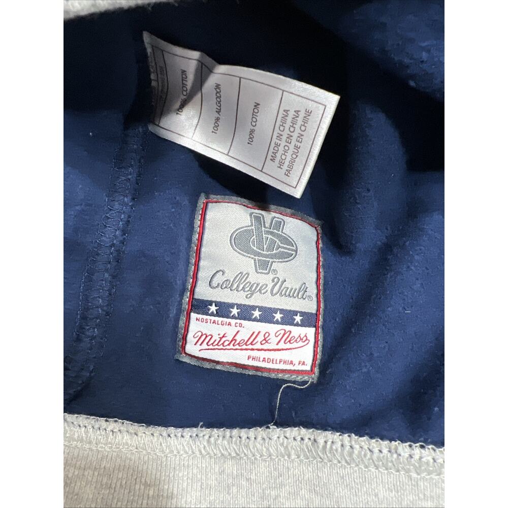 Mitchell & Ness Michigan Wolverines Navy Arched Fleece Pullover Hoodie Size XL - Picture 12 of 16